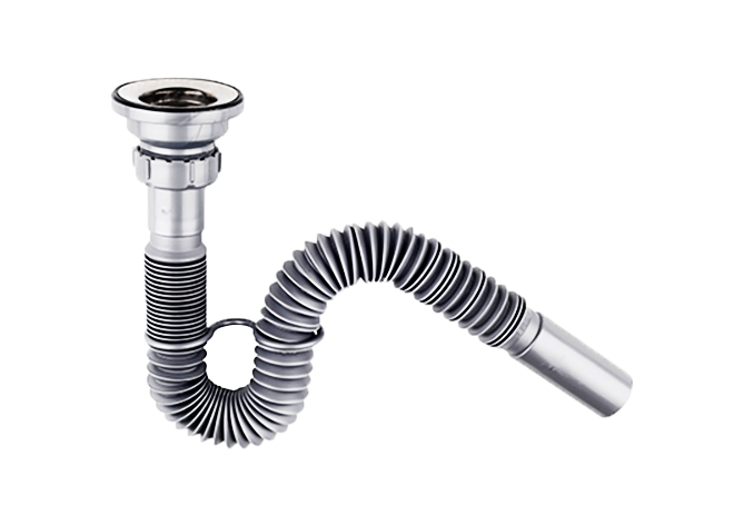 Lavabo Sifonları  Ürünler Aksesuarlar Lavabo Sifonları Q32 Lüks Körüklü Lavabo Sifonu (Gri) - SAY 42